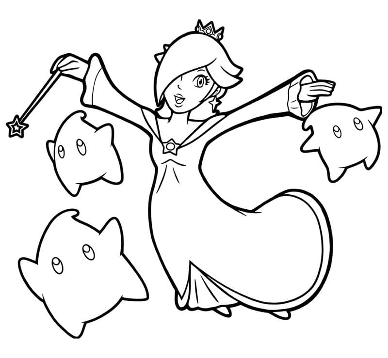 Rosalina e Stelle da colorare