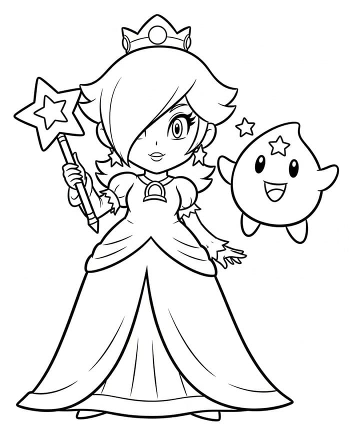Rosalina è carina e adorabile da colorare