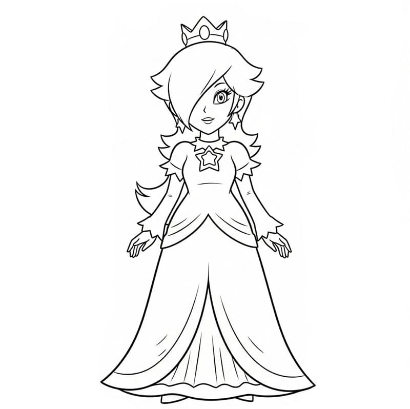 Rosalina facile da colorare