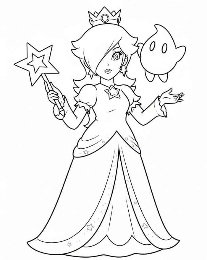 Rosalina radiosa da colorare