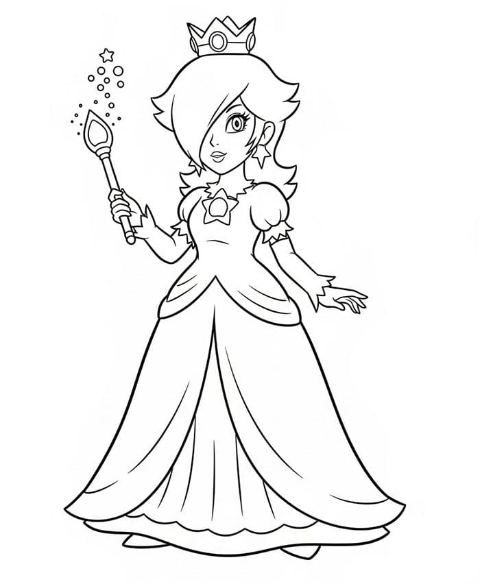 Rosalina sorrise da colorare