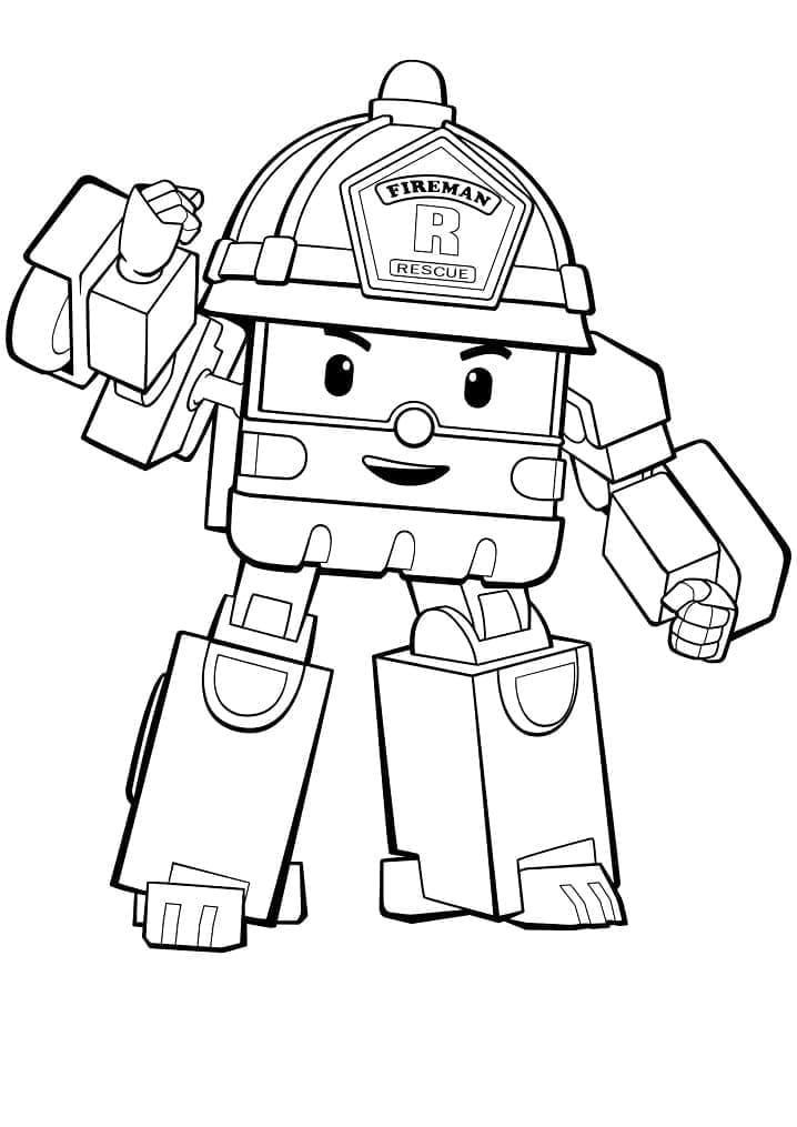 Roy Robocar Poli da colorare