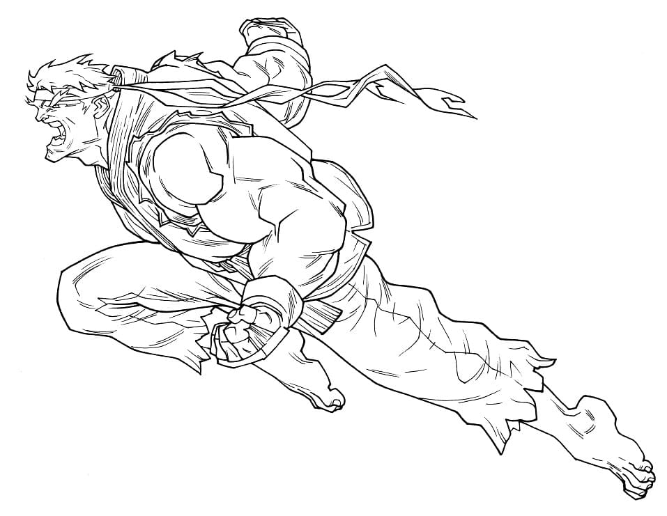 Ryu Street Fighter da colorare