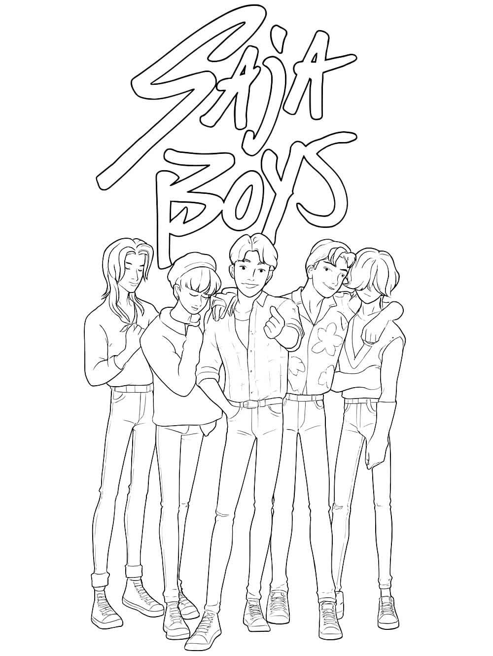 Saja Boys gratuito da colorare