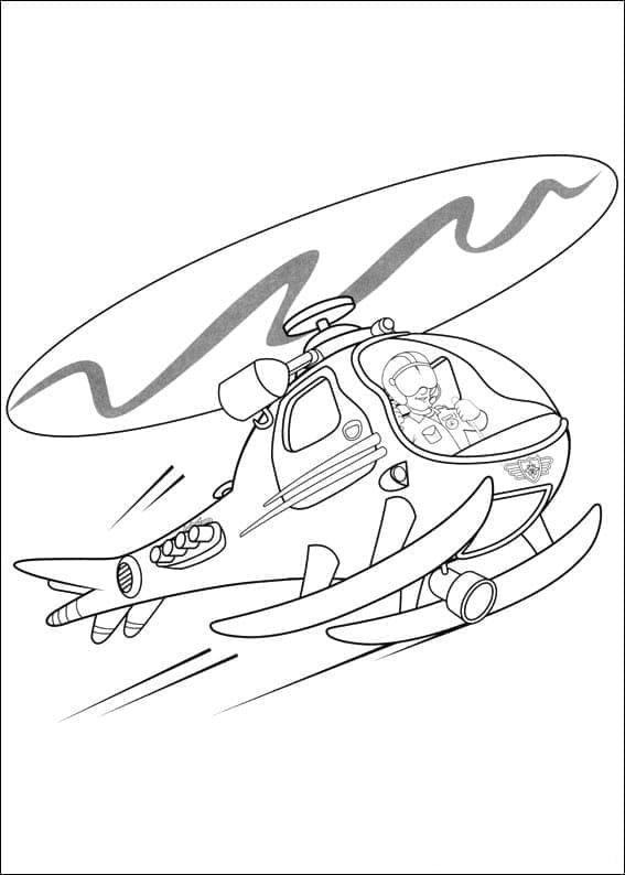 Sam il pompiere per bambini da colorare