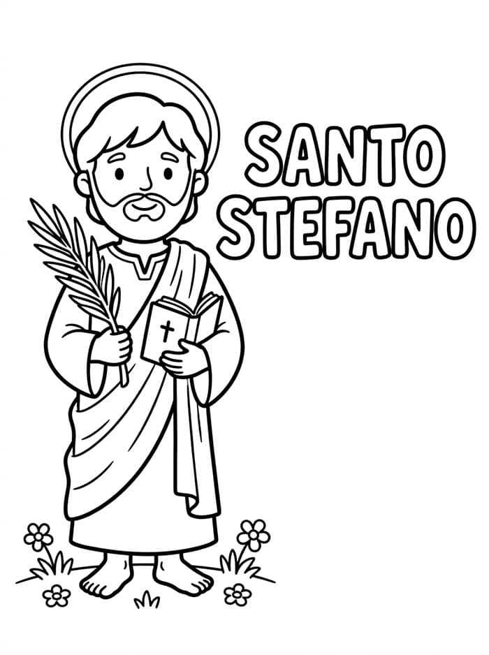 Santo Stefano stampabile da colorare