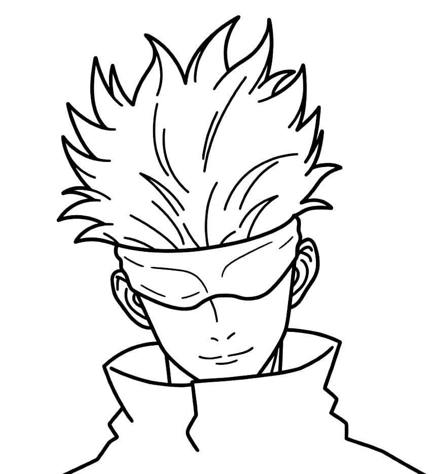 Satoru Gojo dell'Anime Jujutsu Kaisen da colorare