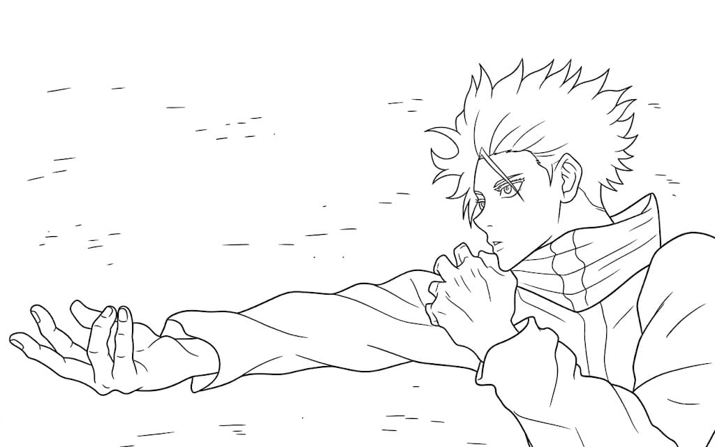 Satoru Gojo di Jujutsu Kaisen da colorare
