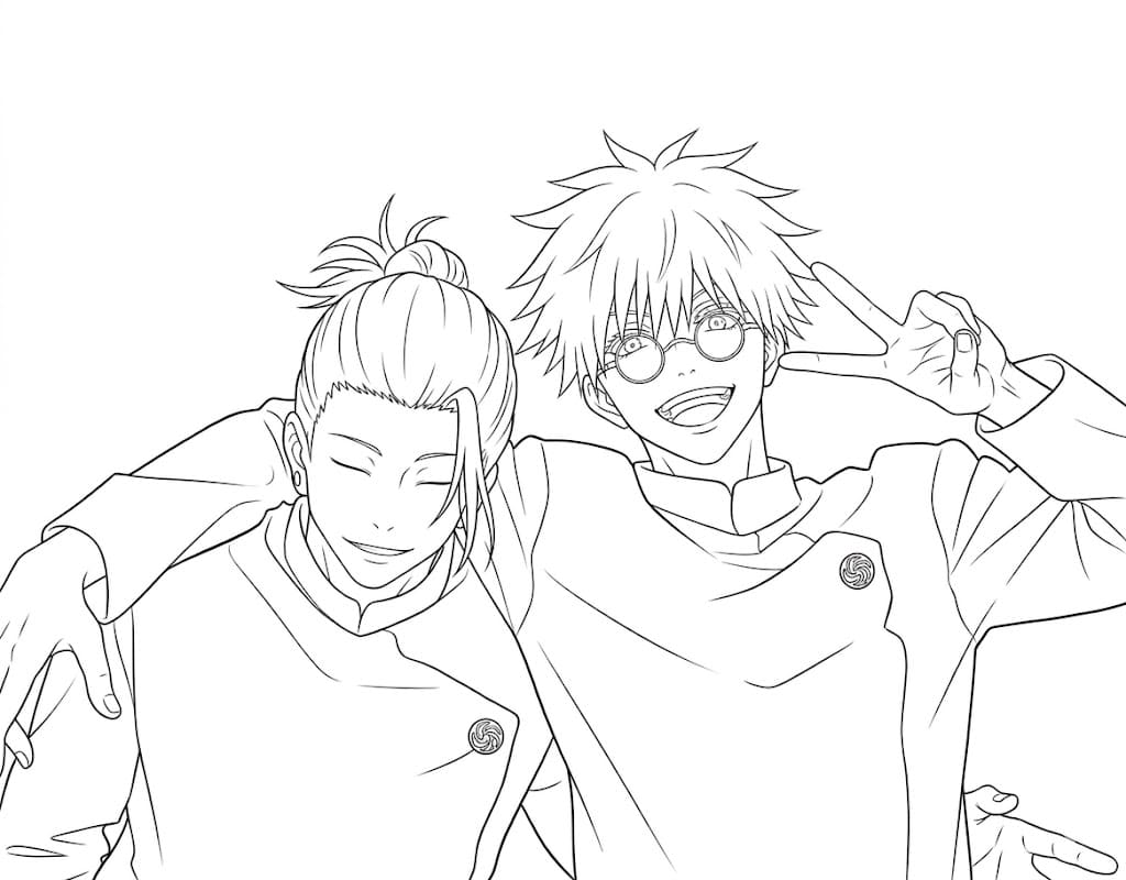 Satoru Gojo e Suguru Geto da colorare