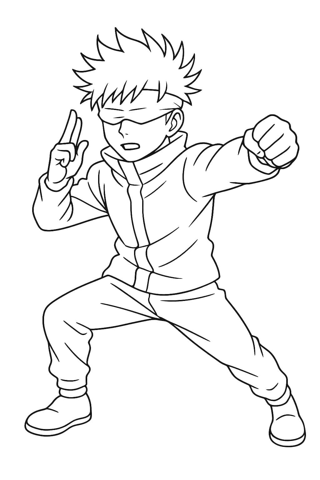 Satoru Gojo pronto da colorare