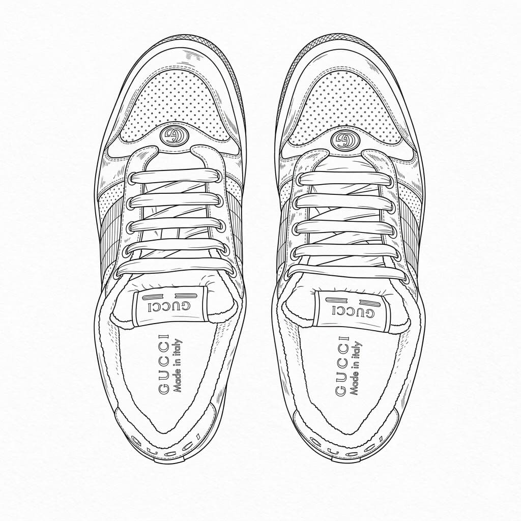 Scarpe Gucci da colorare