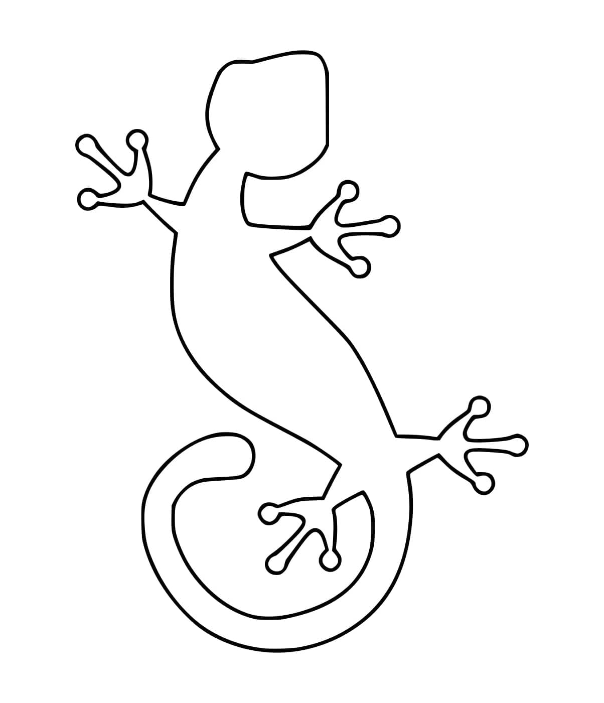 Schema facile del geco da colorare