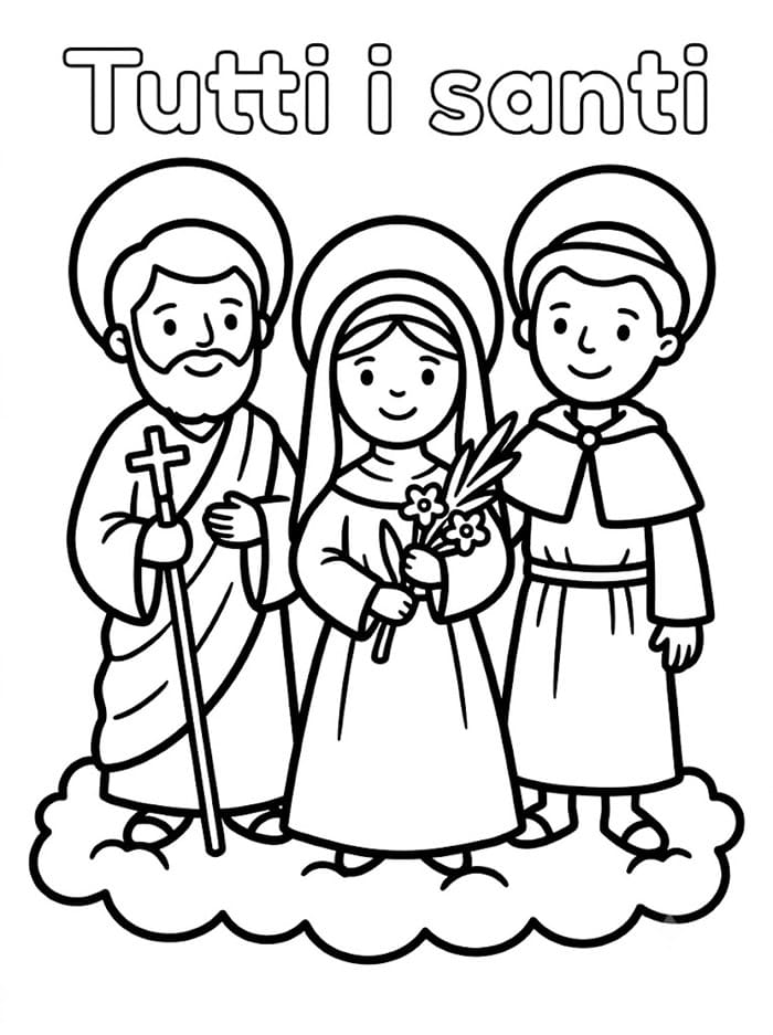 Schemi per Tutti i santi da colorare