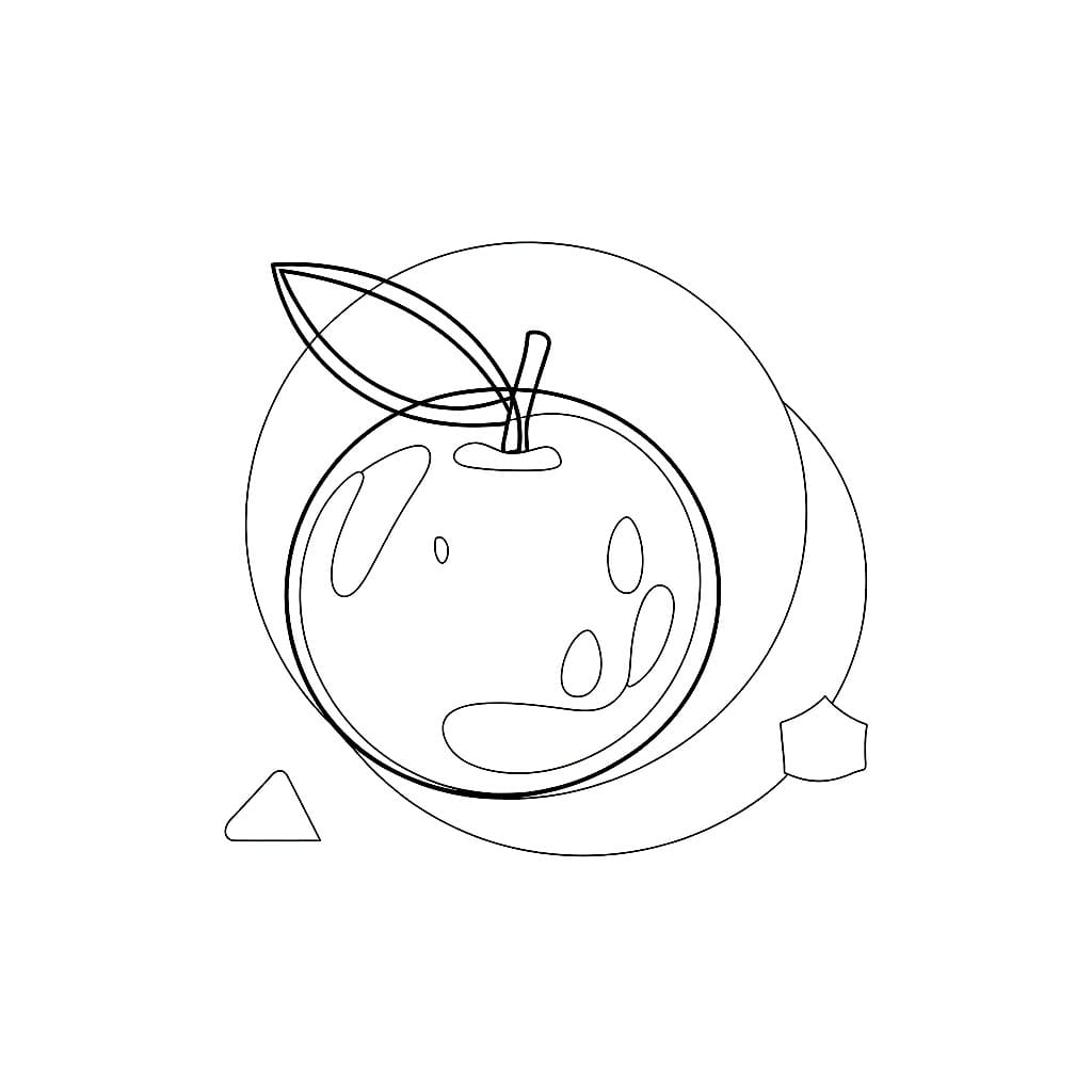 Schizzo arancione da colorare