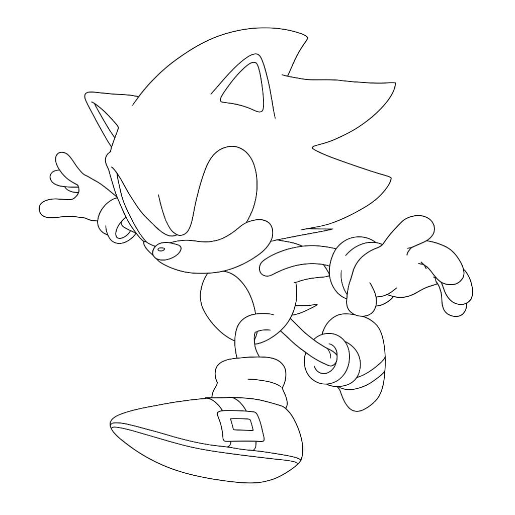 Schizzo di Dark Sonic da colorare