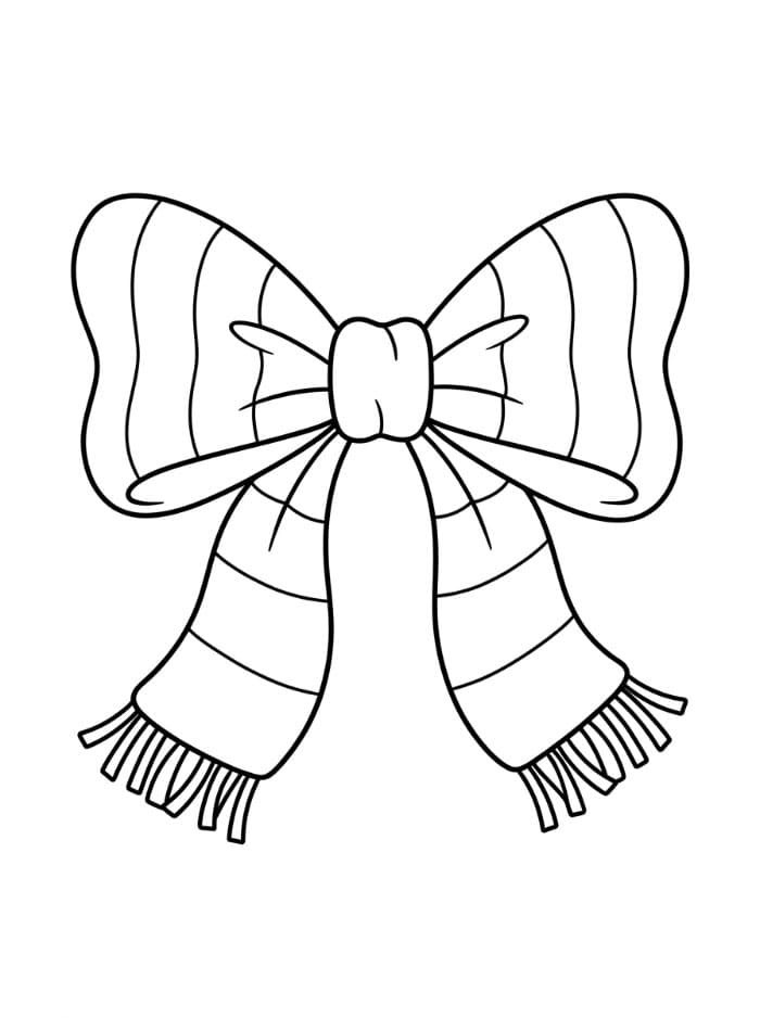 Sciarpa con fiocco da colorare