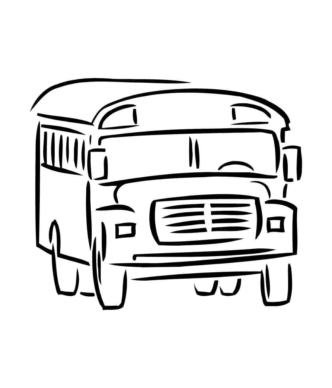 Scuolabus per bambini da colorare