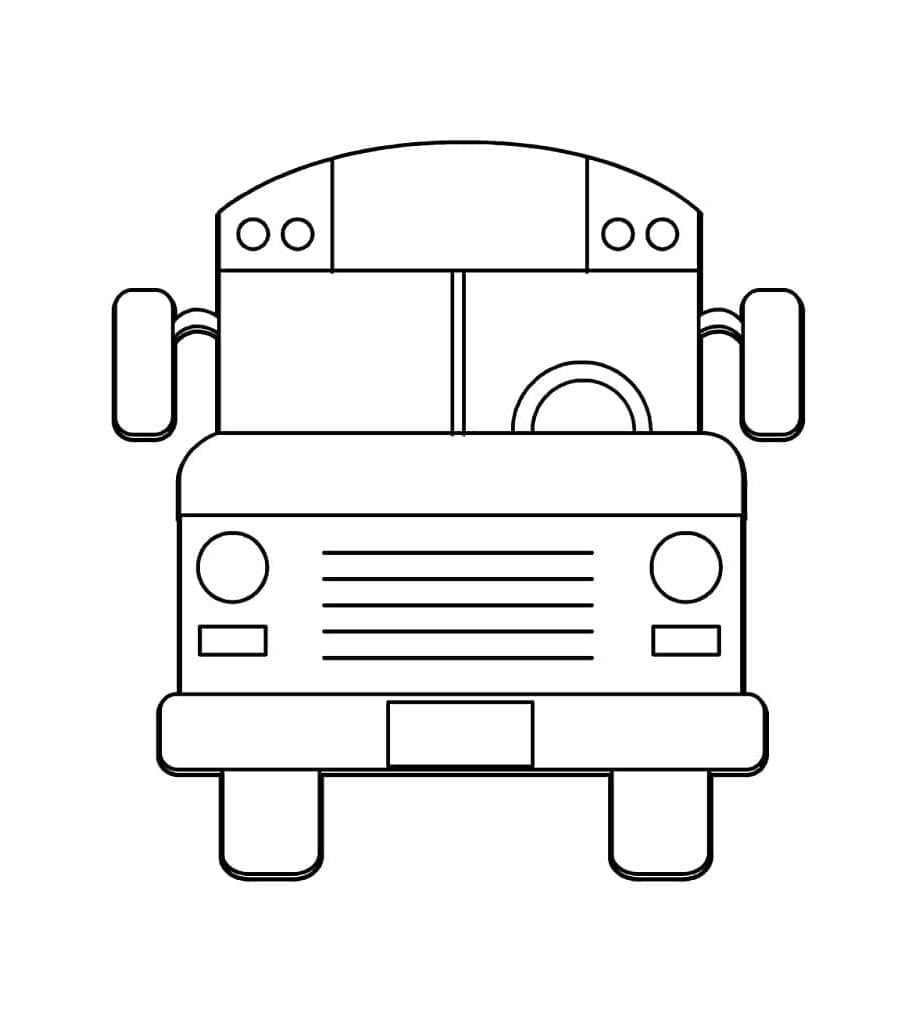 Scuolabus semplice da colorare