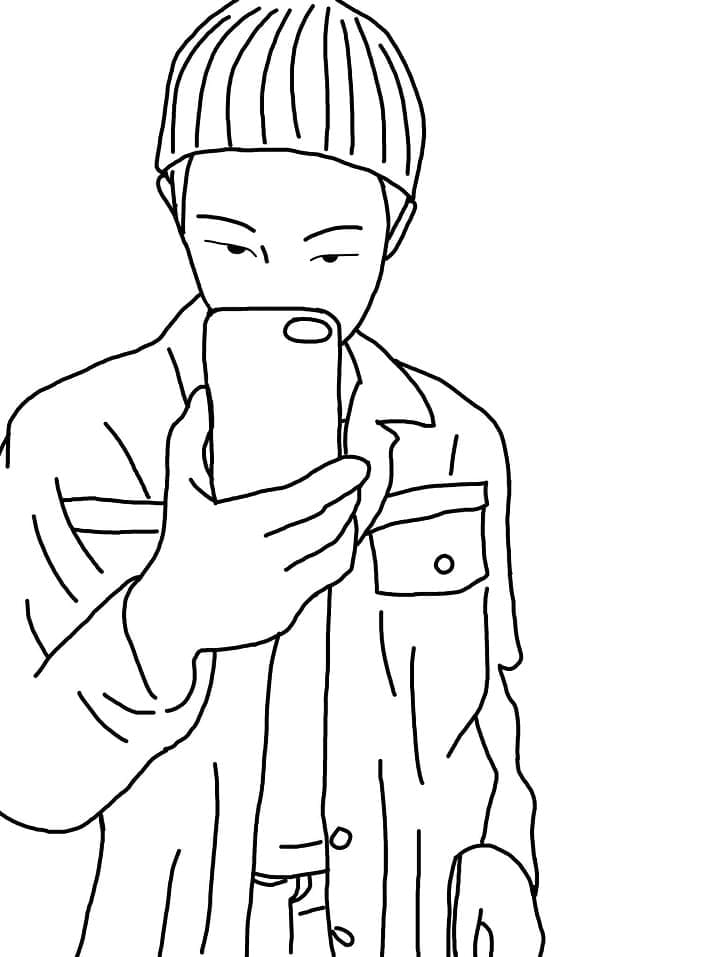 Selfie dei BTS da colorare