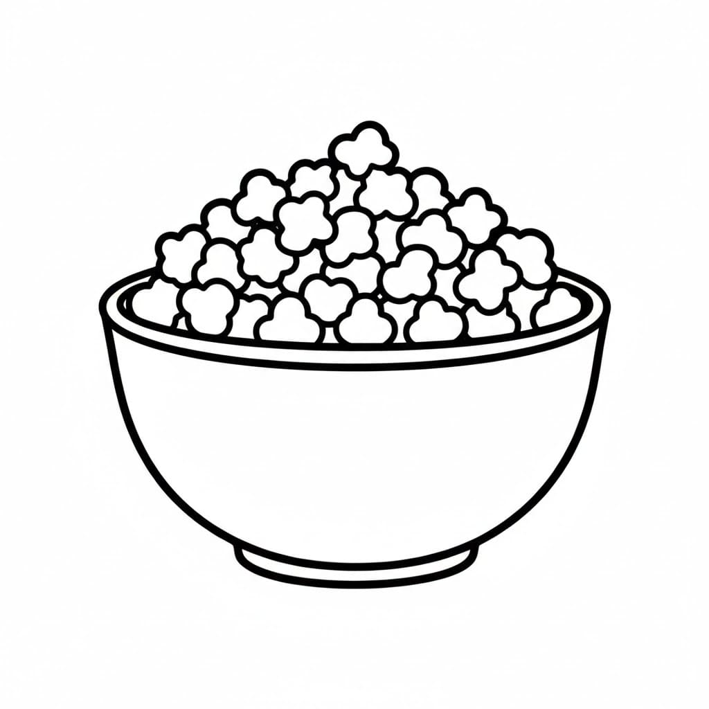 Semplici popcorn senza da colorare