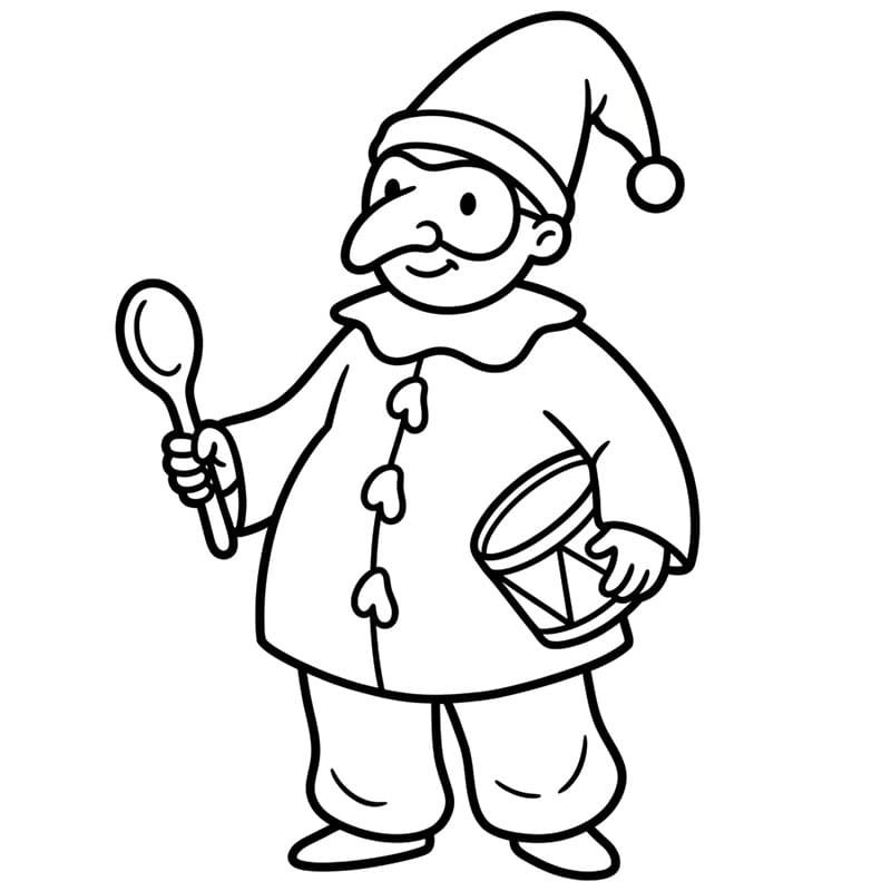 Senza pulcinella da colorare