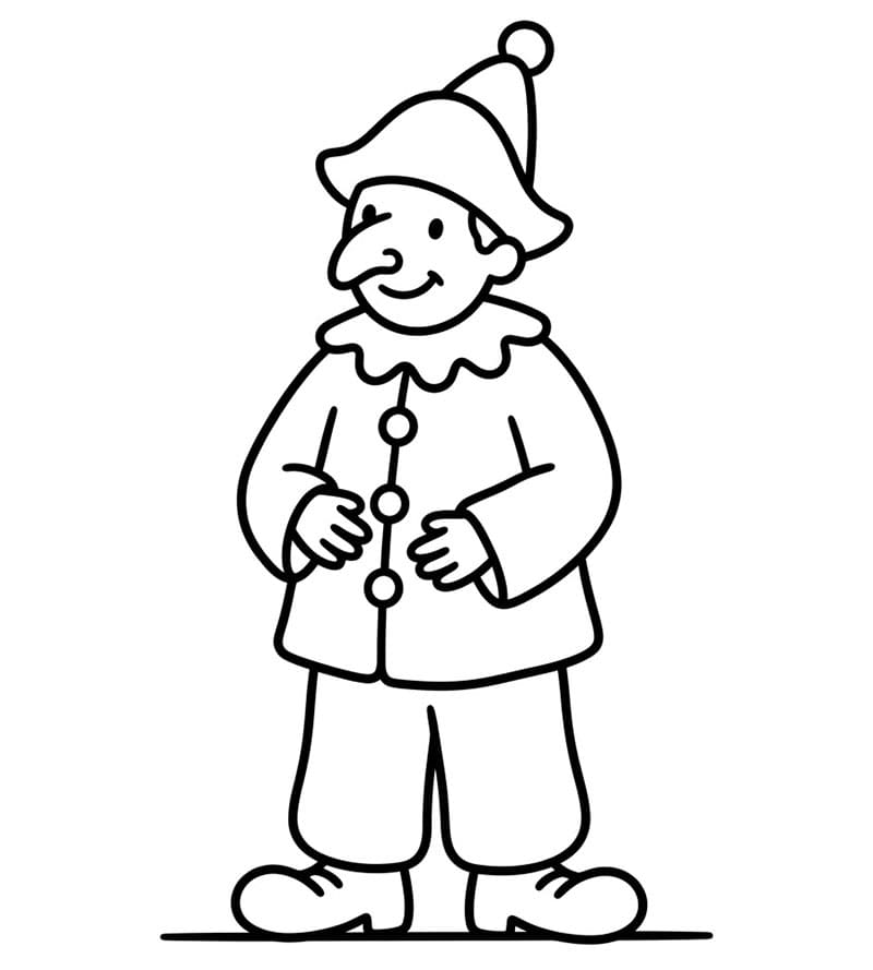 Senza pulcinella da colorare