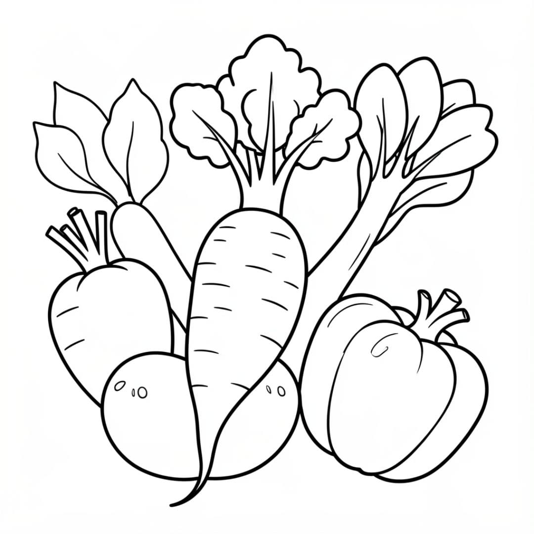 Senza verdure da colorare