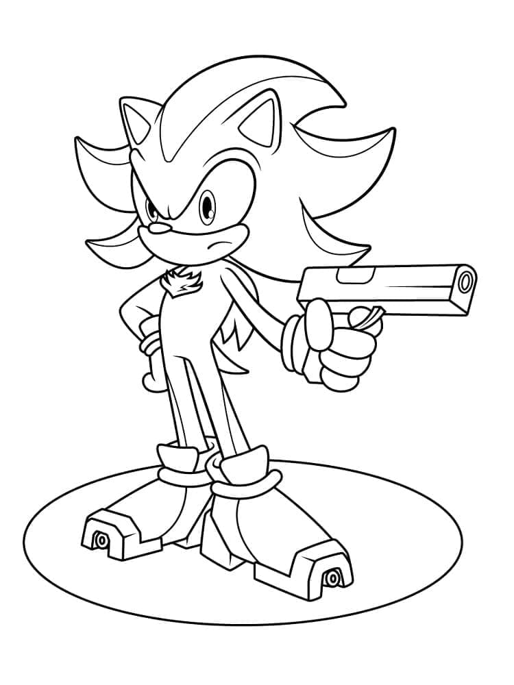 Shadow Sonic con il diamante da colorare