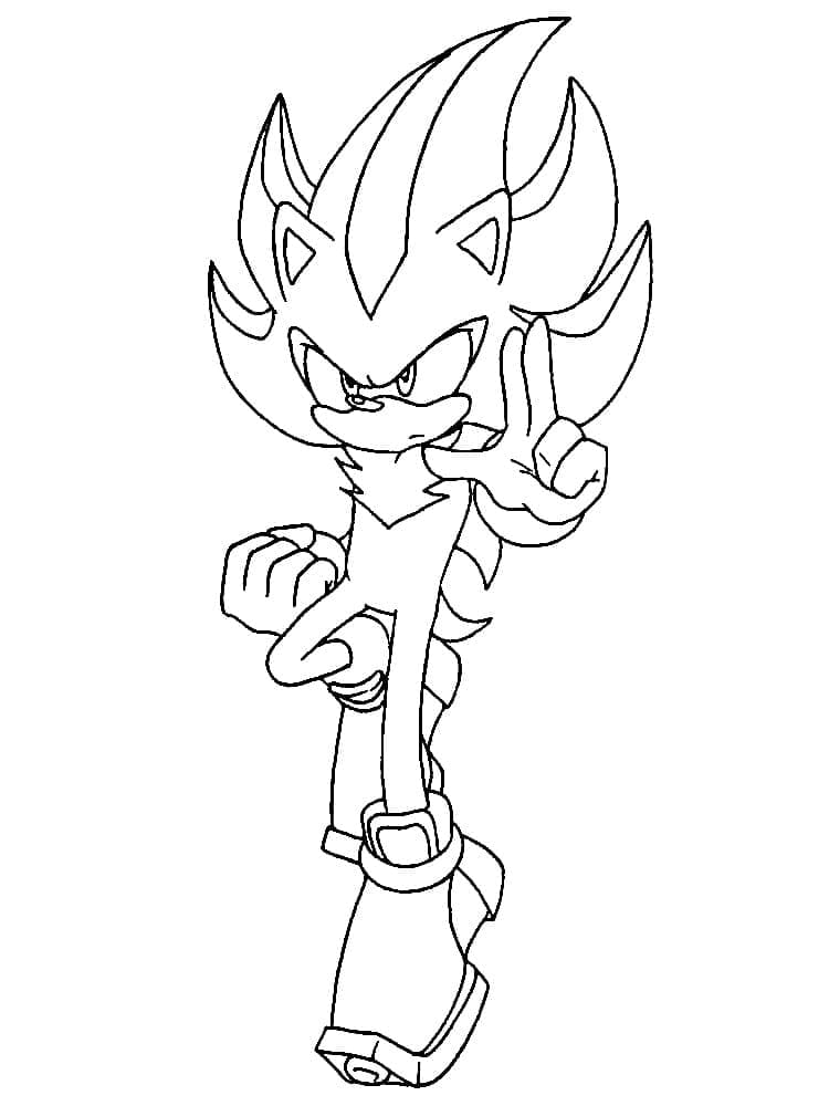 Shadow Sonic con la pistola da colorare