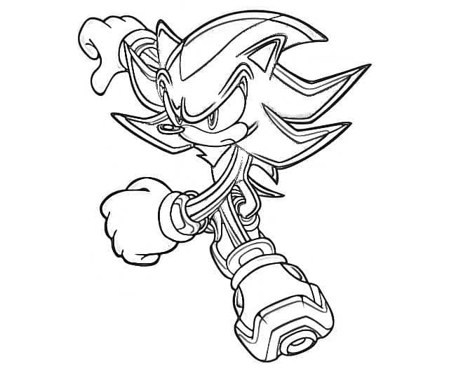 Shadow Sonic corre libero da colorare