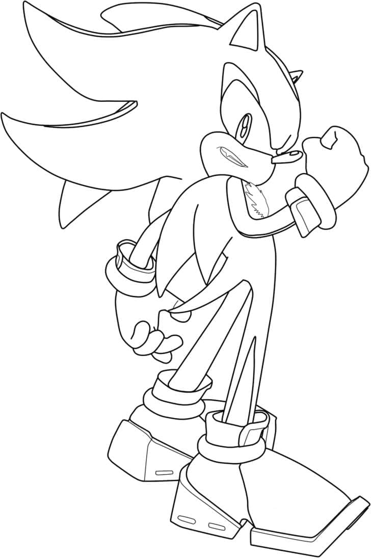Shadow Sonic davvero fantastico da colorare