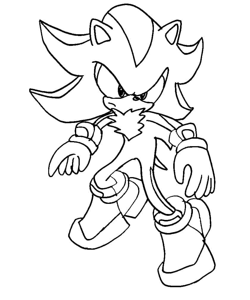 Shadow Sonic gratis da colorare