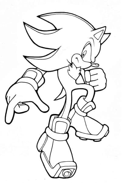 Shadow Sonic pensa da colorare