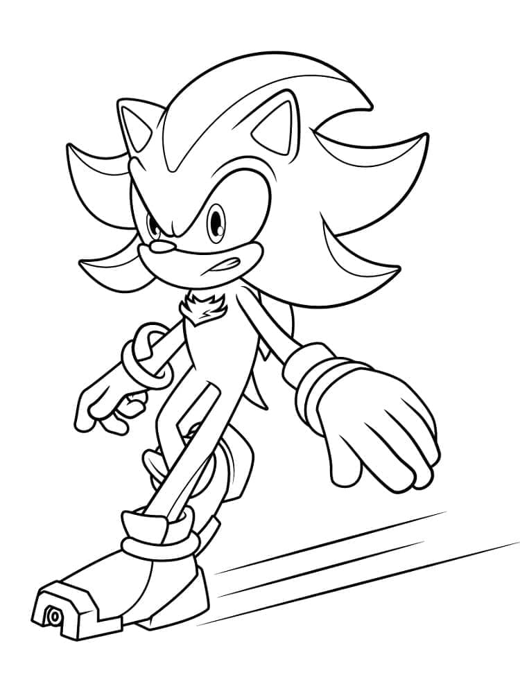 Shadow Sonic stampabile gratis da colorare
