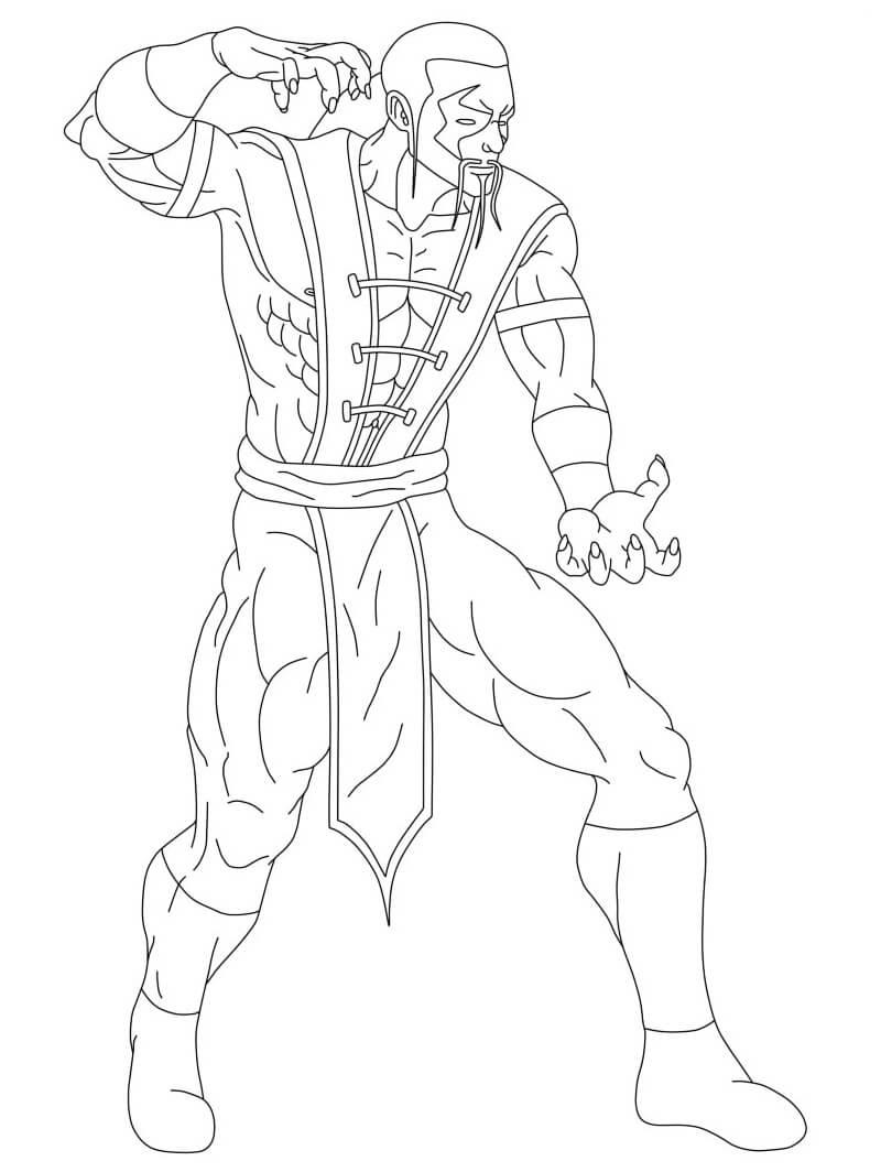 Shang Tsung Mortal Kombat da colorare