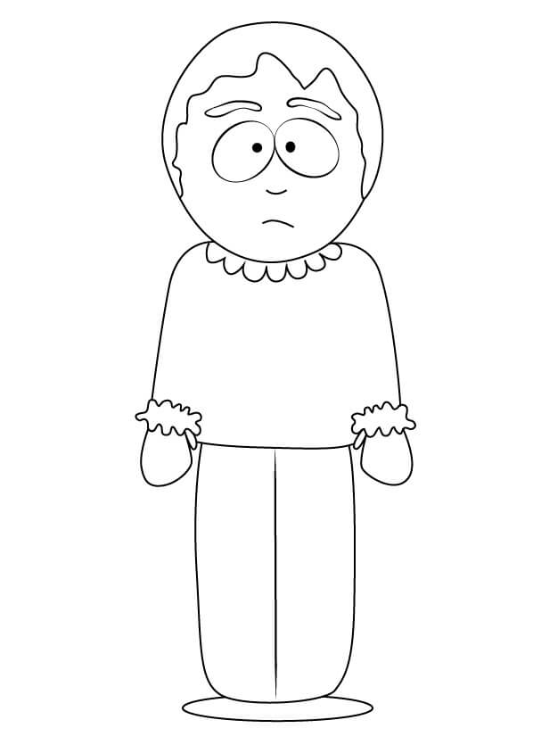 Sharon Marsh from South Park da colorare