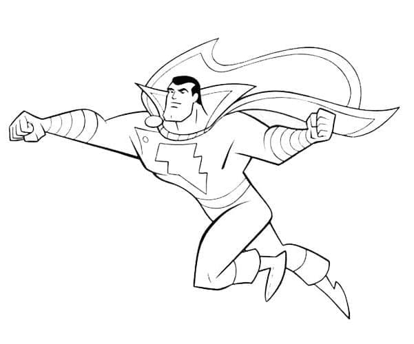 Shazam animato da colorare