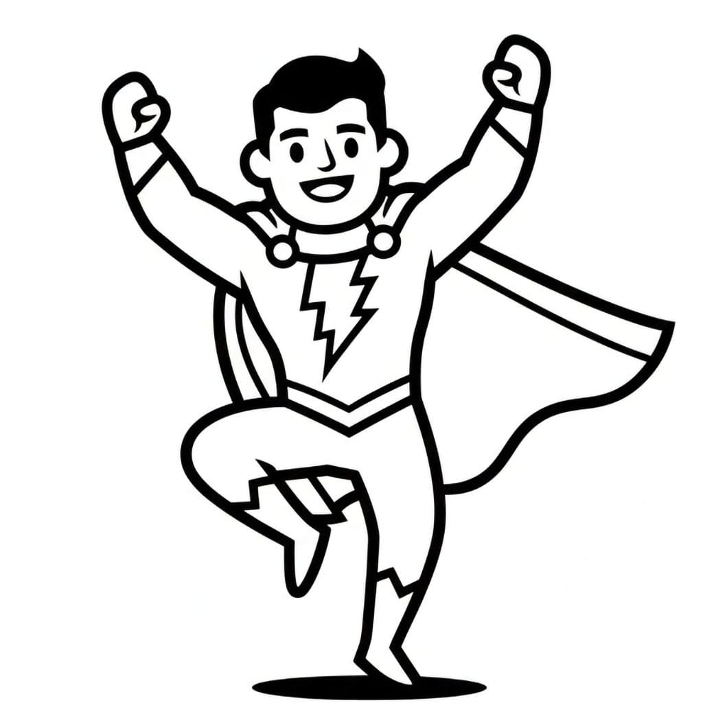 Shazam bilanciamento da colorare