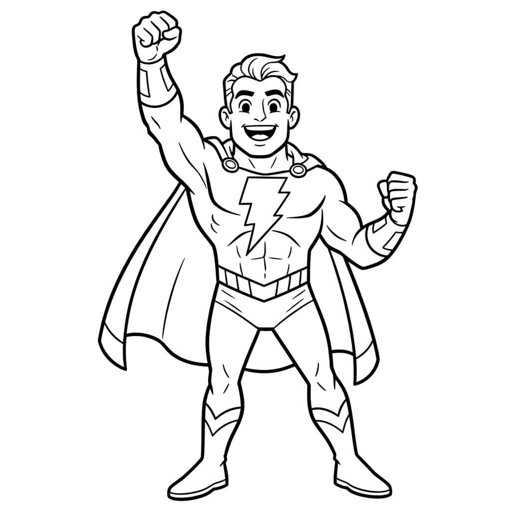 Shazam che fa il tifo da colorare
