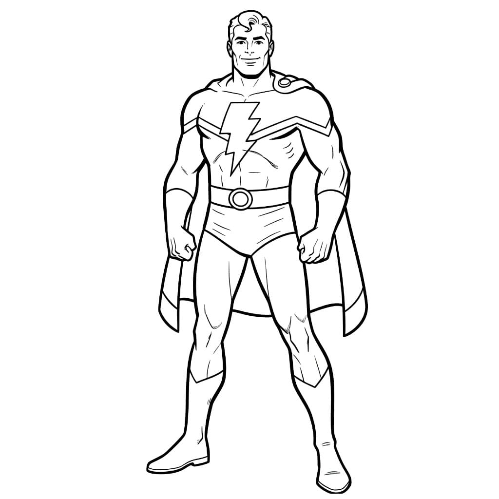 Shazam classico da colorare