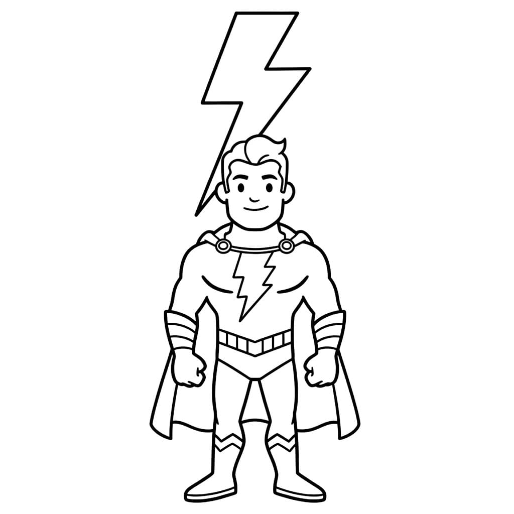 Shazam e Lightning da colorare