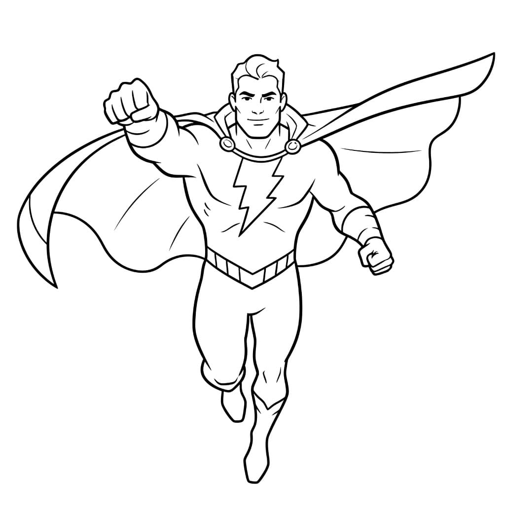 Shazam posa da colorare