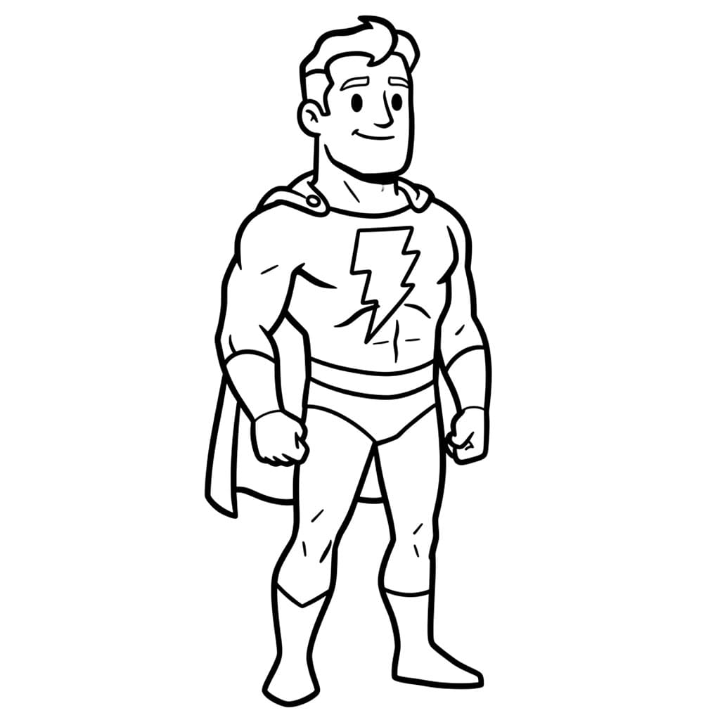 Shazam rilassato da colorare