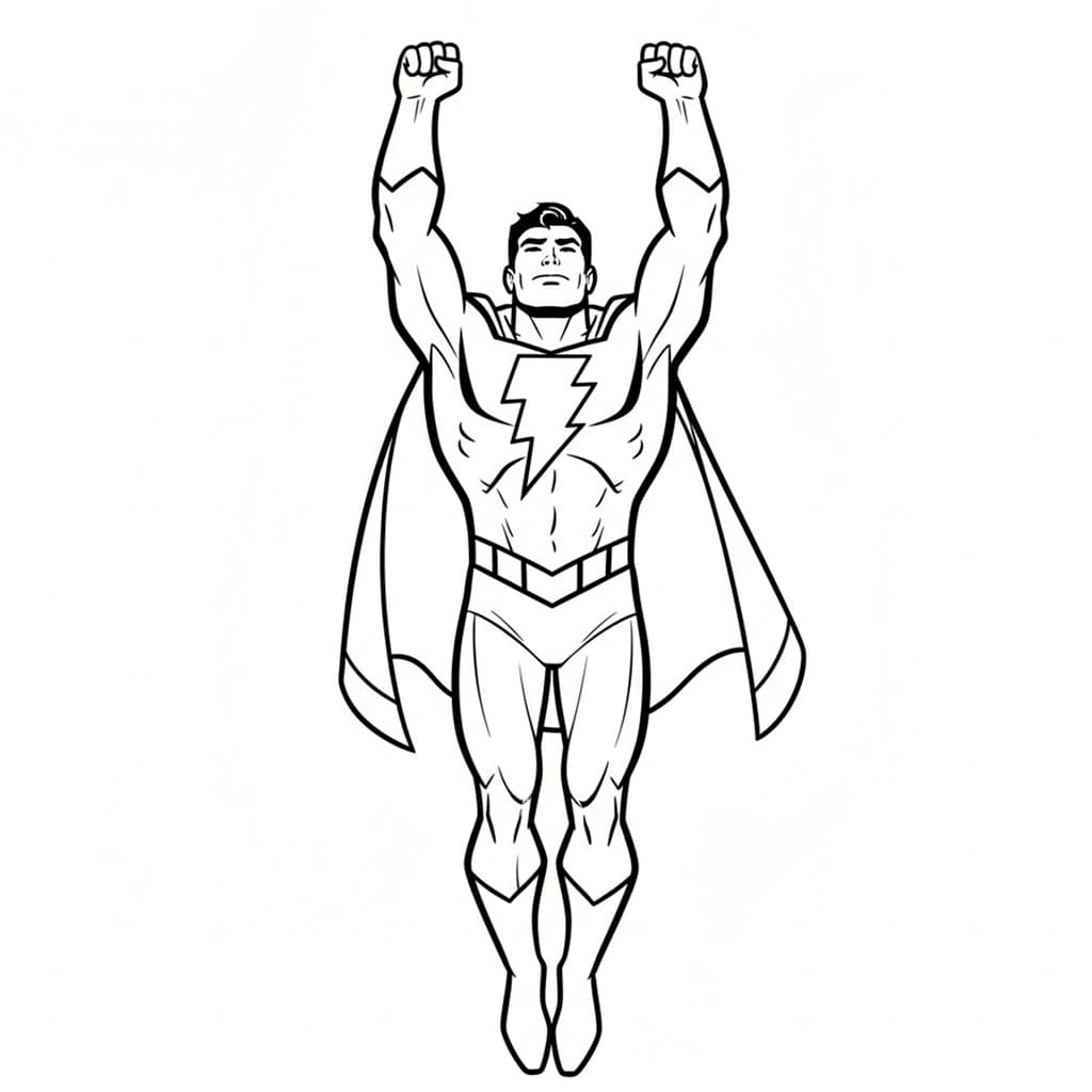 Shazam salta da colorare