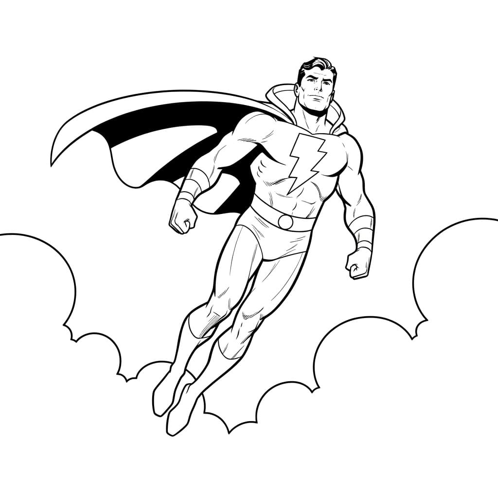 Shazam vola su da colorare