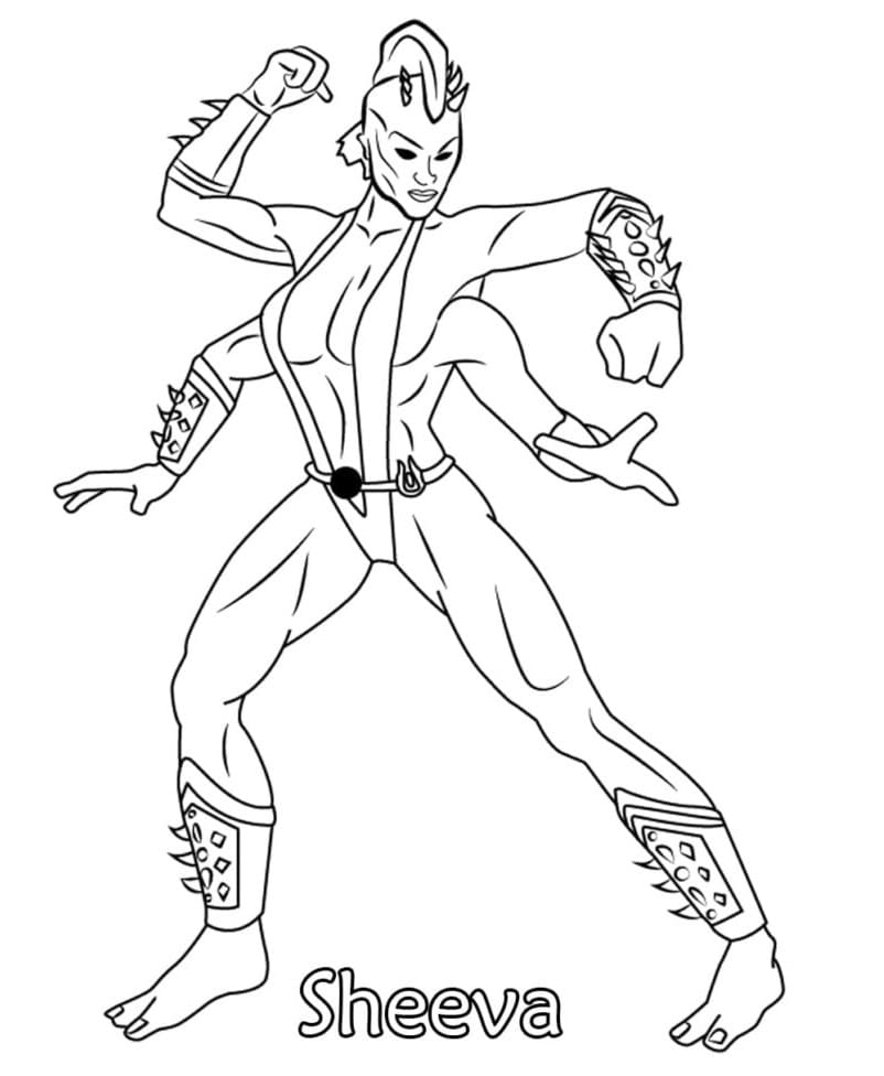 Sheeva Mortal Kombat da colorare