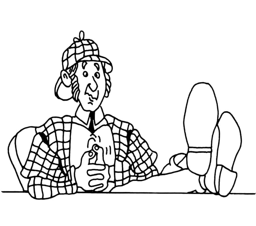 Sherlock Holmes Detective Famoso da colorare