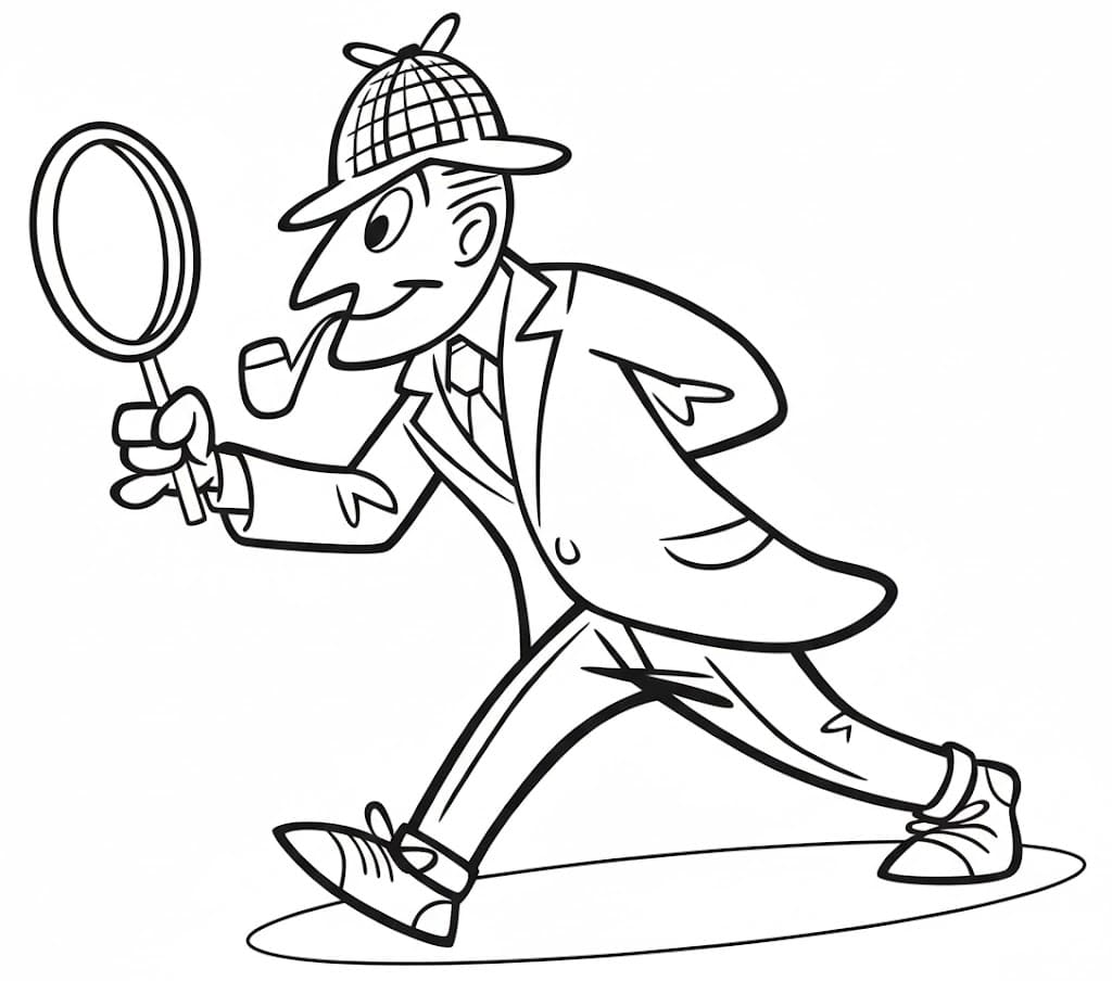 Sherlock Holmes Risolutore di Misteri da colorare
