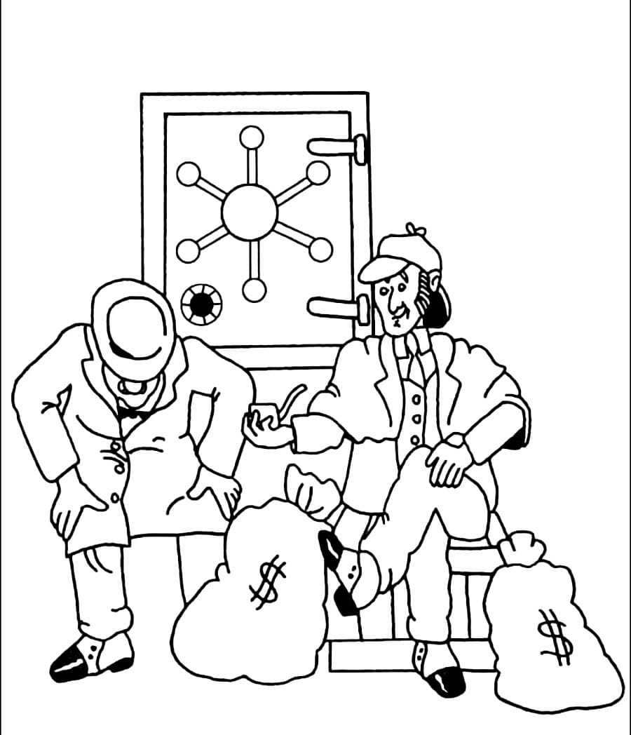 Sherlock Holmes al lavoro da colorare