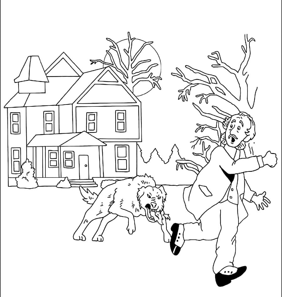 Sherlock Holmes corre veloce da colorare